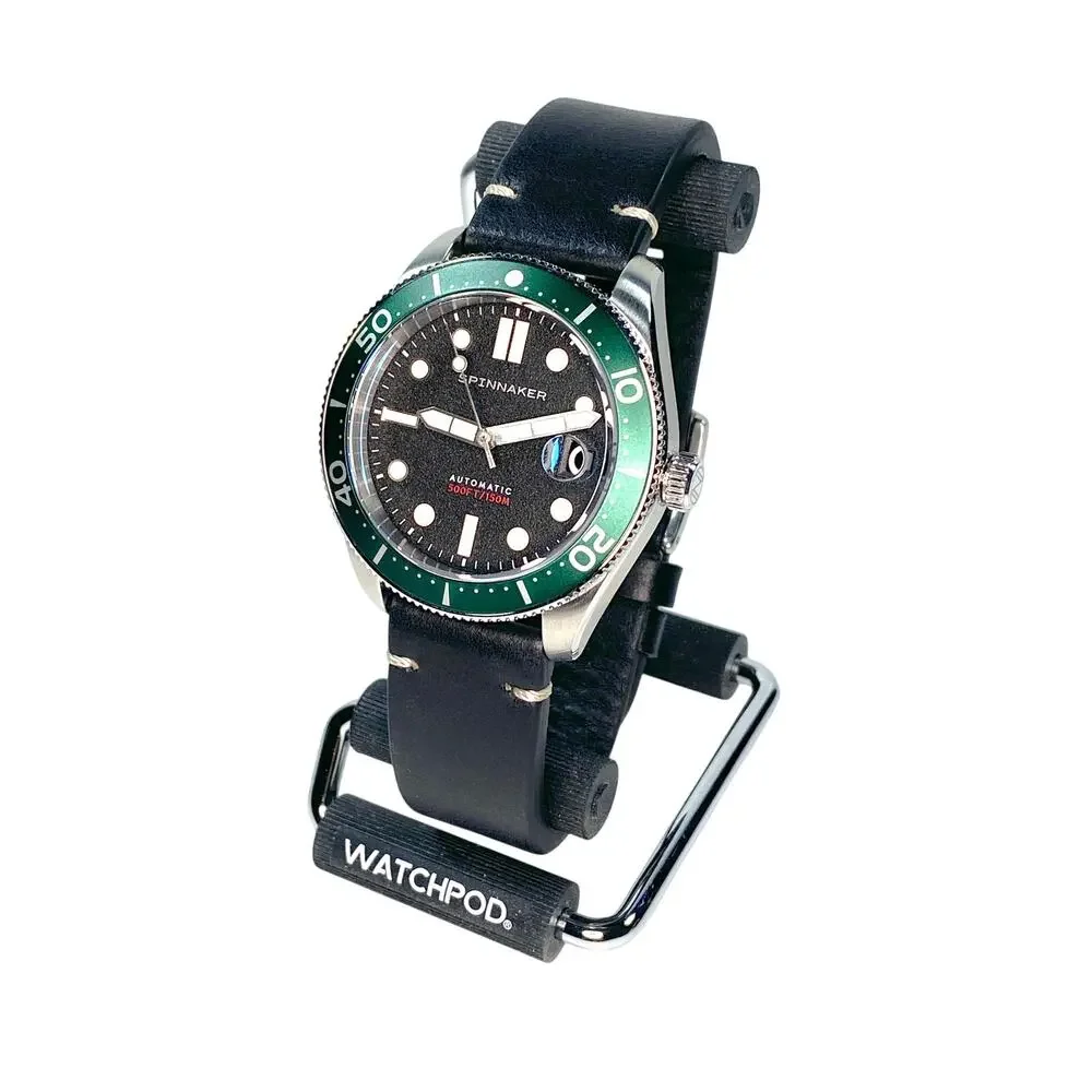 Spinnaker Croft Mid-Size Nomad Automatic Diver Watch Green Bezel SP-5100-02 Box